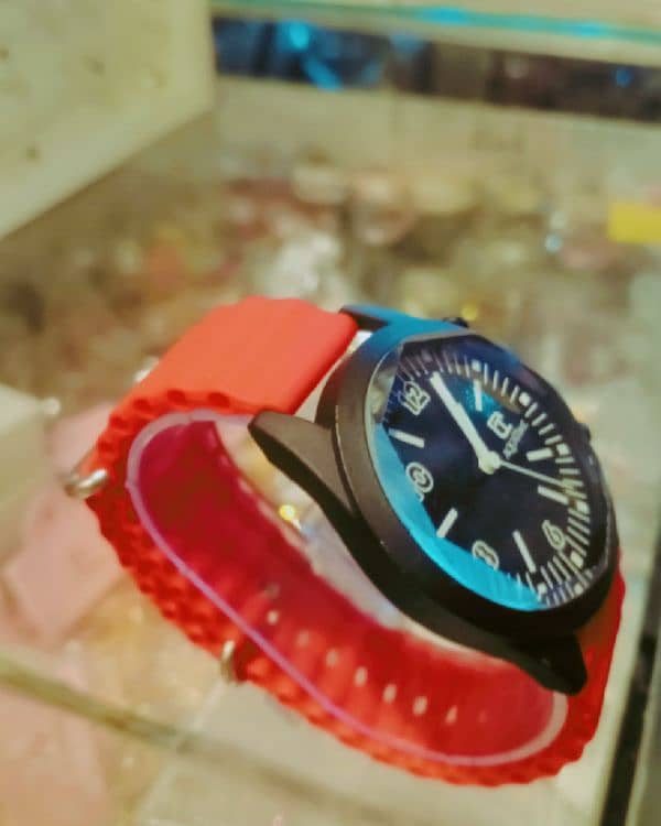 New orange colour branded watch 1