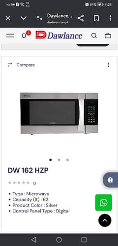 DW 162 HZP Heating Microwave Oven