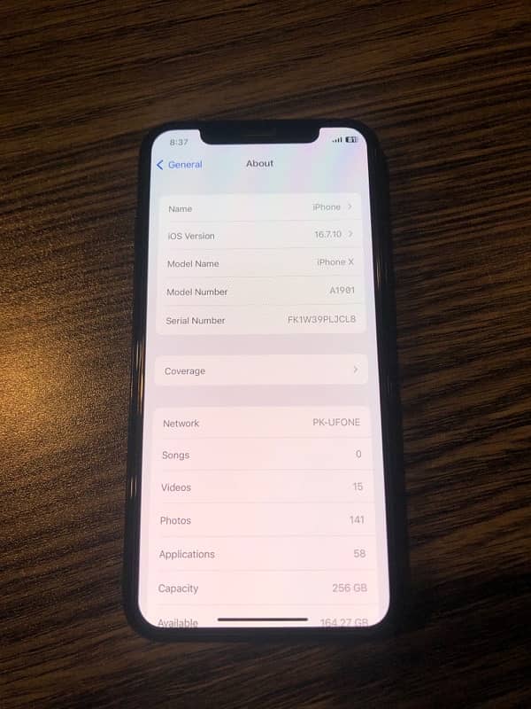 iPhone X 256 GB PTA Approved 1