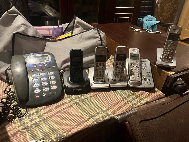 Panasonic handset and landline phone set for sale 2