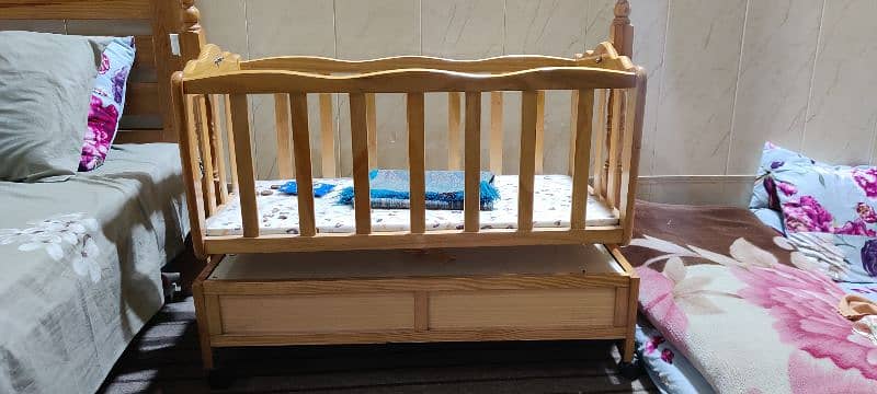 newborn baby Wooden  Cart, with two down Drawers for baby accessories. 0