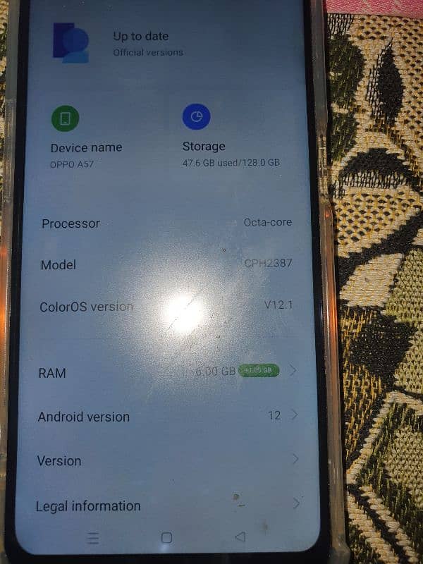 Oppo A57 New condition 8/128 Dual 6