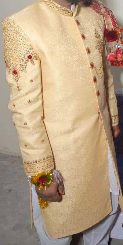 sherwani golden color 1