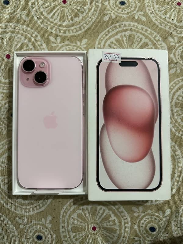 Iphone 15 jv 128 gb pink 100% battery health 0