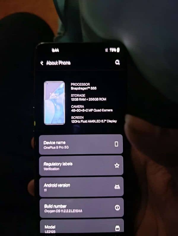 OnePlus 9pro 12/256 PTA approved 1