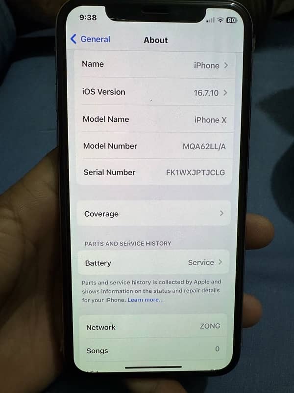 Iphone x 64 GB PTA Approved 1