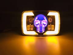 skull led headlights for bikes