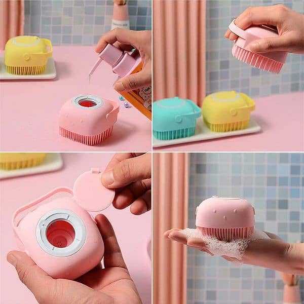 Soft silicone bath brush 3