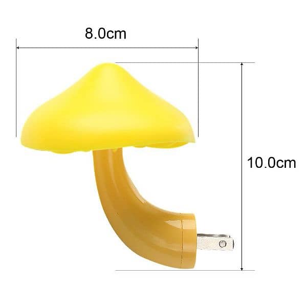 Led Night Light Mushroom Wall Socket Lamp Eu Us Plug Warm White 1