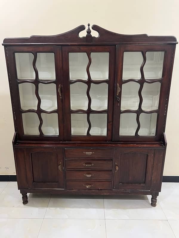 Vintage Wooden Showcase for Sale – Solid Wood 0