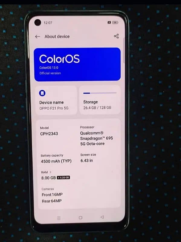 oppo F21 pro 5g 8+8gb 128gb 2