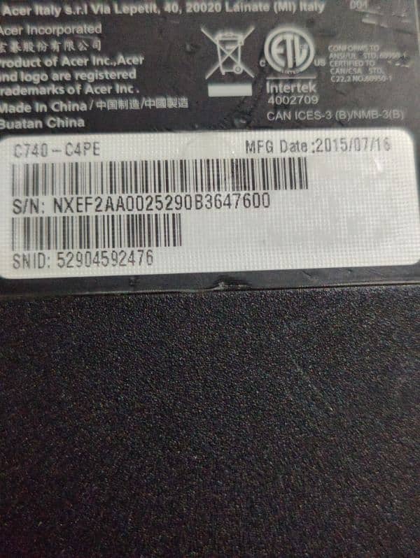 Chromebook c740 128GB SSD 6