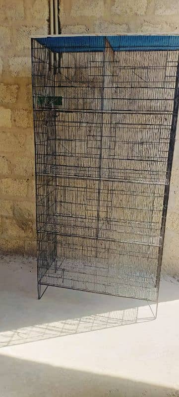 Cage for Birds with pots and Churns 15