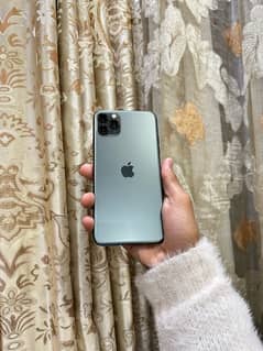 iphone 11 pro max doul sim pta approved 84health 64gb  03197187443