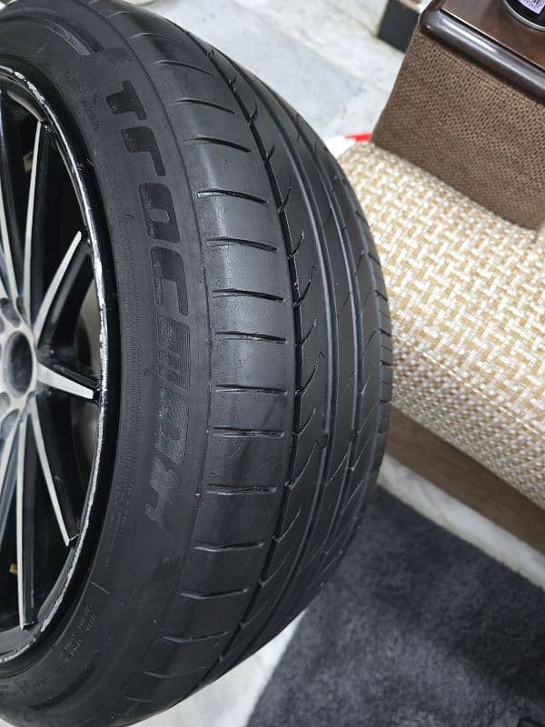 R18 sports staggered rims with 225/45/R18 tyres in Good condition 3