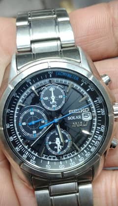 Original Seiko Solar Chronograph watch, powered by sunlight