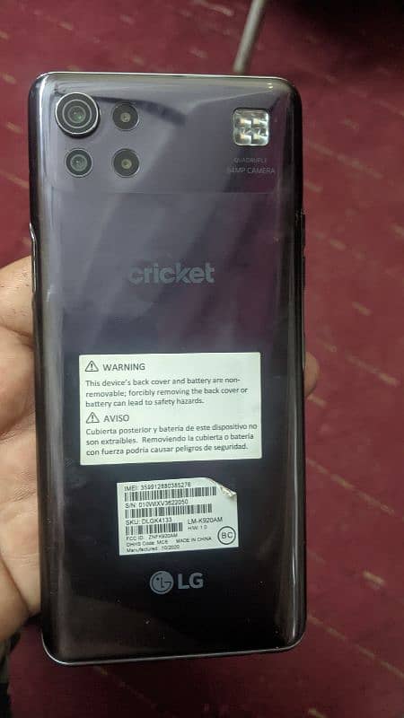 LG k92 5g  non pta 6/128 1