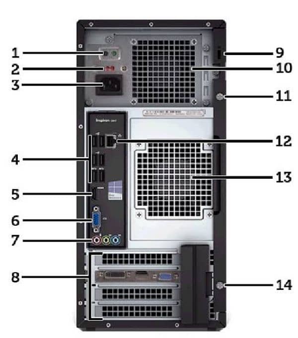 Dell Inspiron 3847 Core i5 4th generation CPU (motherboard and case) 5