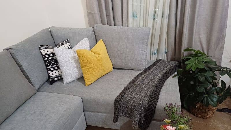 L shaped 6 seater sofa set 1