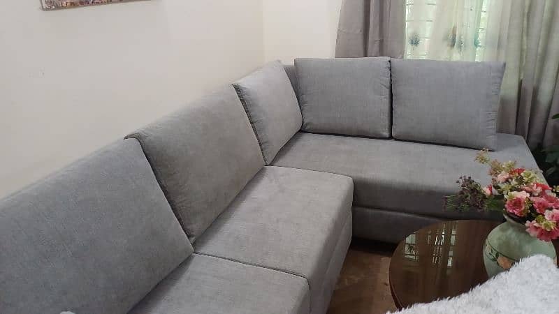 L shaped 6 seater sofa set 3