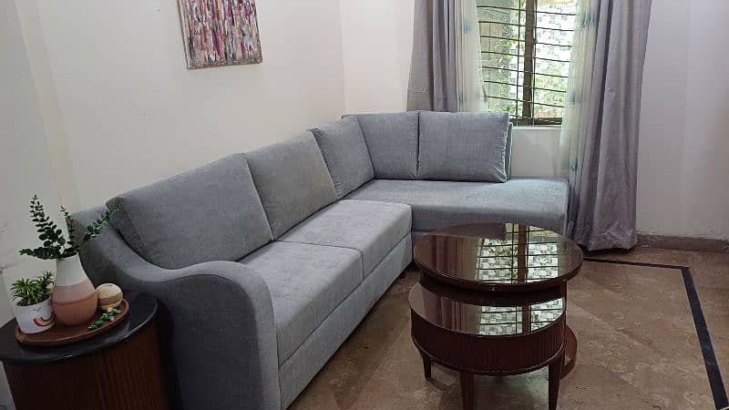 L shaped 6 seater sofa set 4