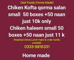 Desi Foods (Home Made)  Delivery Service Available