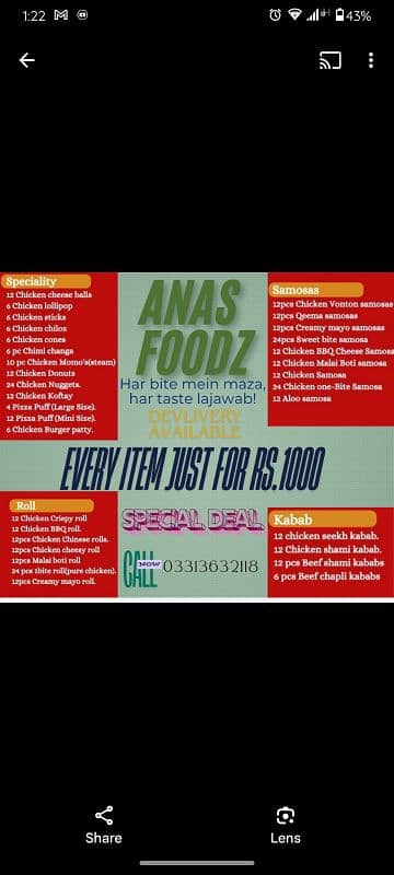 Anas Foodz Frozen Items 0