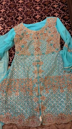 3 piece suit sky blue colour dresss