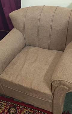 brown colour seven seater sofa