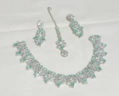 silver set mint green Indian quality