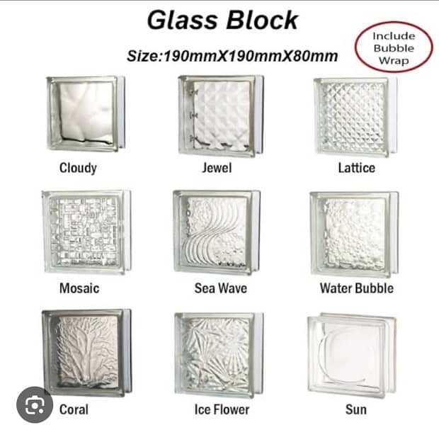 6” indonasia glass bricks 1