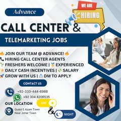 Hiring Call Center Agents (Day & Night Shifts) Quaid-e-Azam Town, LHR