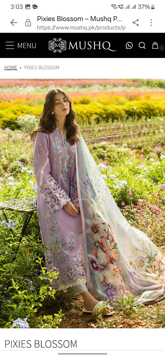 Mushq ( pixies blossom) lilac new volume hemline 2025 0