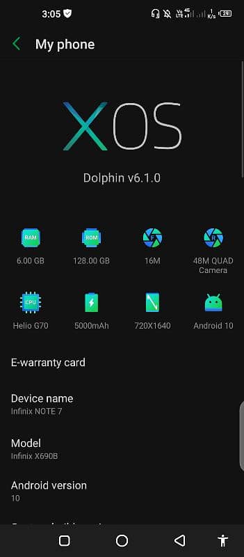 Infinix note 7 6.128gb back per sheet lgaya howa ha panel change ha 1