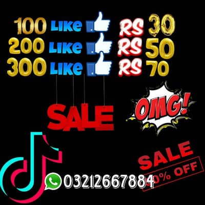 OMG BIGGEST SALE FOR TIKTOK LIKES 100/100 ORIGINAL WORK