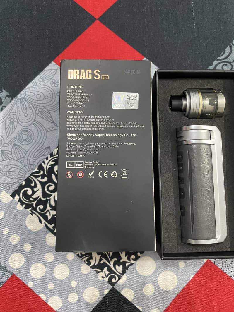 VAPE DRAG S PRO VOOPOO 80w 3000mah battery like new for sale 4