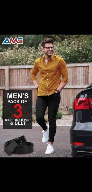 Pack of 3 Jeans ' Pent ' and Belt 4