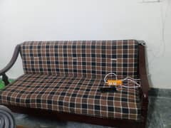 5 seater talli wooden sofa