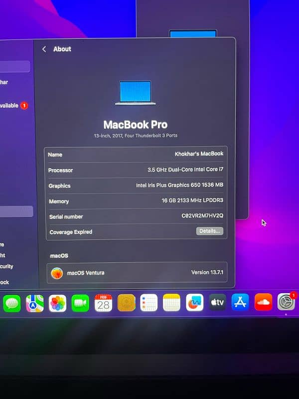 MacBook Pro 2017 3