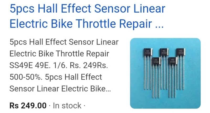 49e Hall Effect Sensor Linear Electric Bike Throttle Repair 1