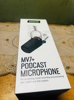 SHURE MV7+ Podcast Microphone (USB-C & XLR) Only Opened for Testing!