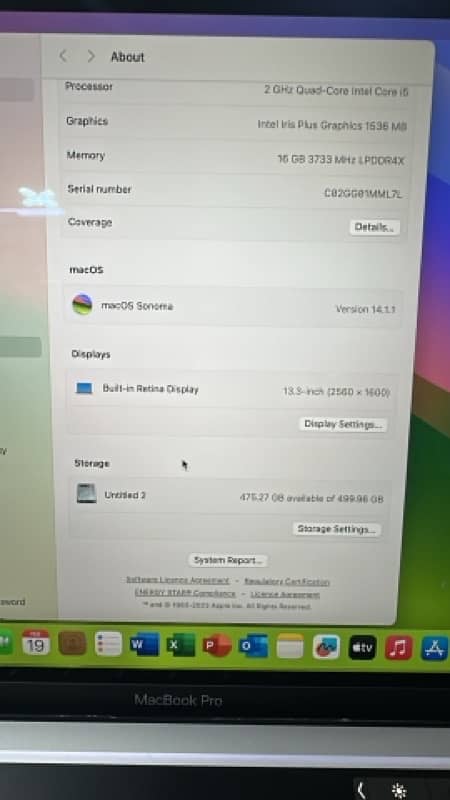 13” MacBook Pro 2020 QC i5 16/512 3