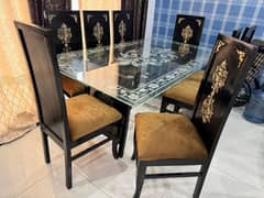 Elegant 8 chairs dining set used few months