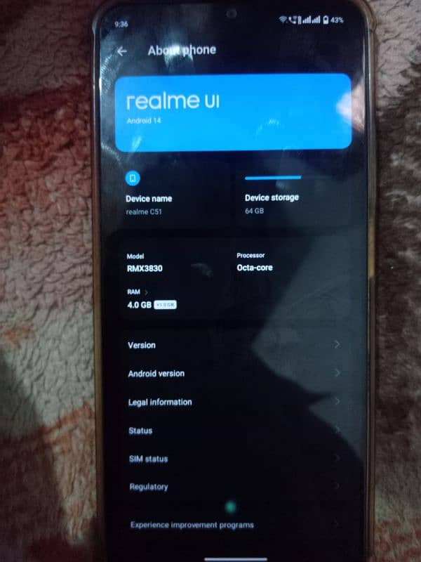 Realme C51 4gb 64gb 5