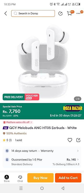 QCY Melobuds HT05 ANC Earpods Earbuds 0