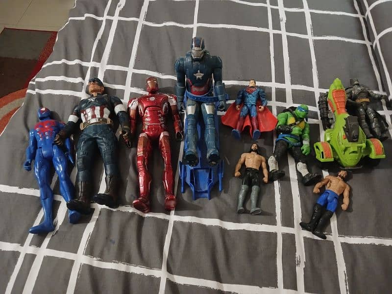 super hero and wrestler action figures 0