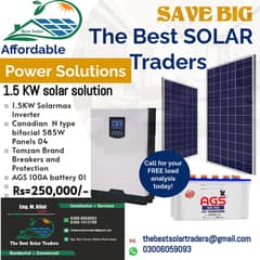 1.5KW solar solution/canadian panel/solar max inverter/solar system