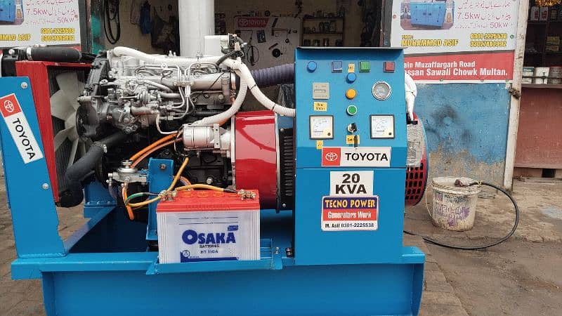 generator 15kva gas and Stamford denmo 12