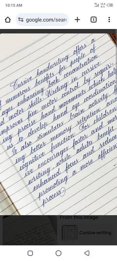 Handwriting Assignment Work