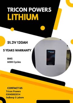 Lithium Battery 48v 120Ah Wallmount Battery